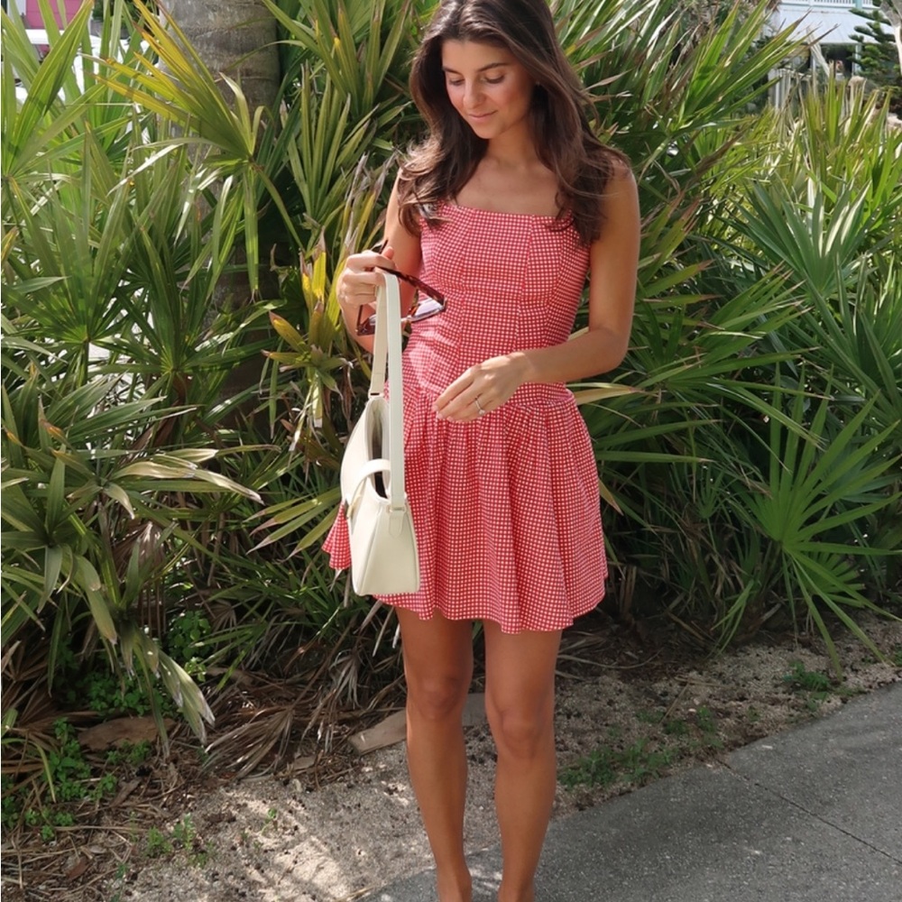 Abercrombie Mila Gingham Drop Waist Dress